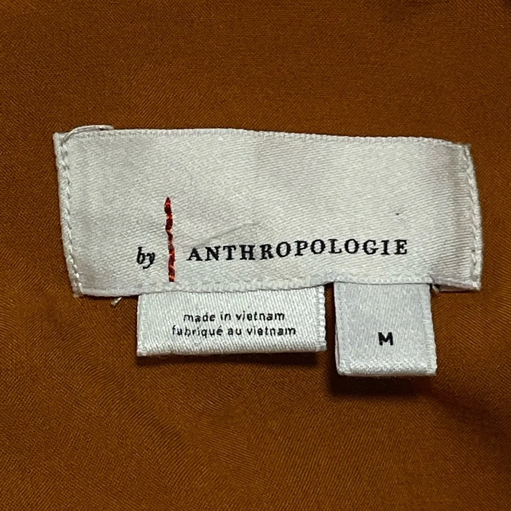 Anthropologie copper silk Ruched Blouse - Picture 3 of 9